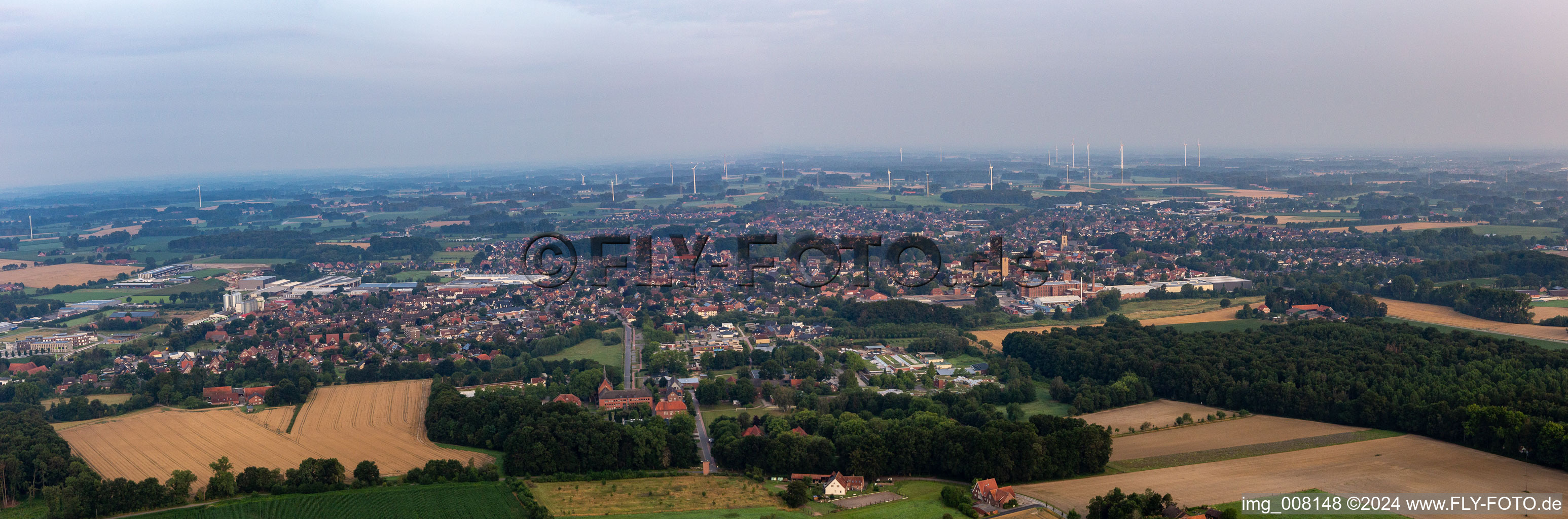 City area with outside districts and inner city area in Gescher in the state North Rhine-Westphalia, Germany