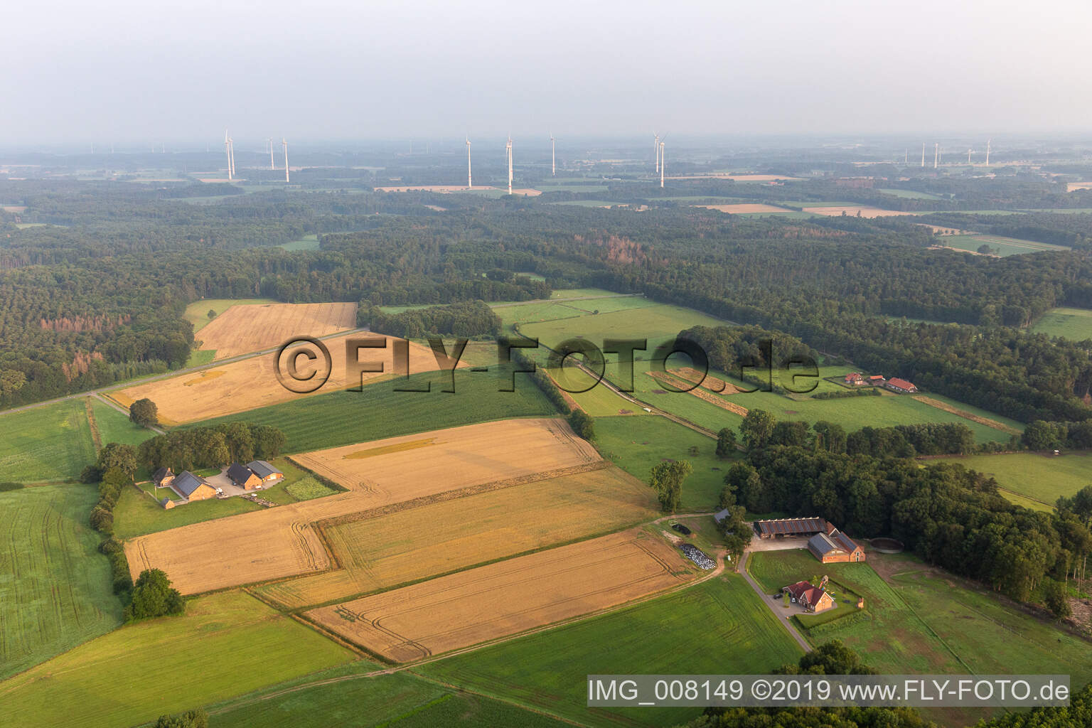 Stadtlohn in the state North Rhine-Westphalia, Germany seen from above