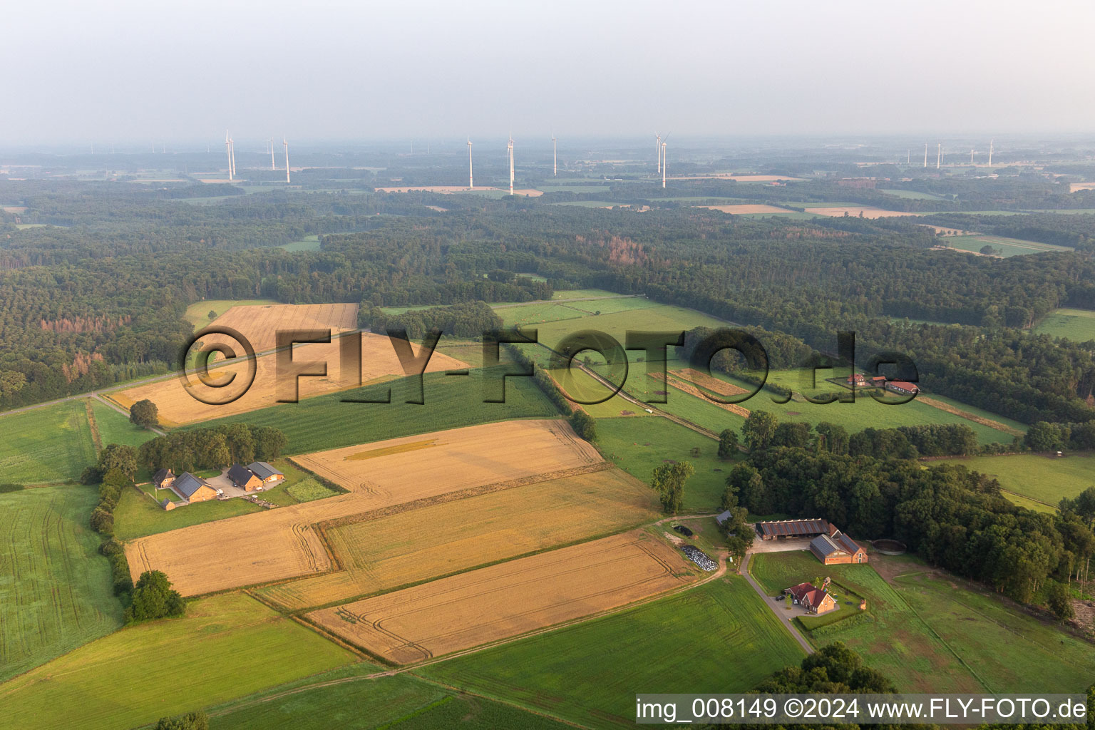 Stadtlohn in the state North Rhine-Westphalia, Germany seen from above