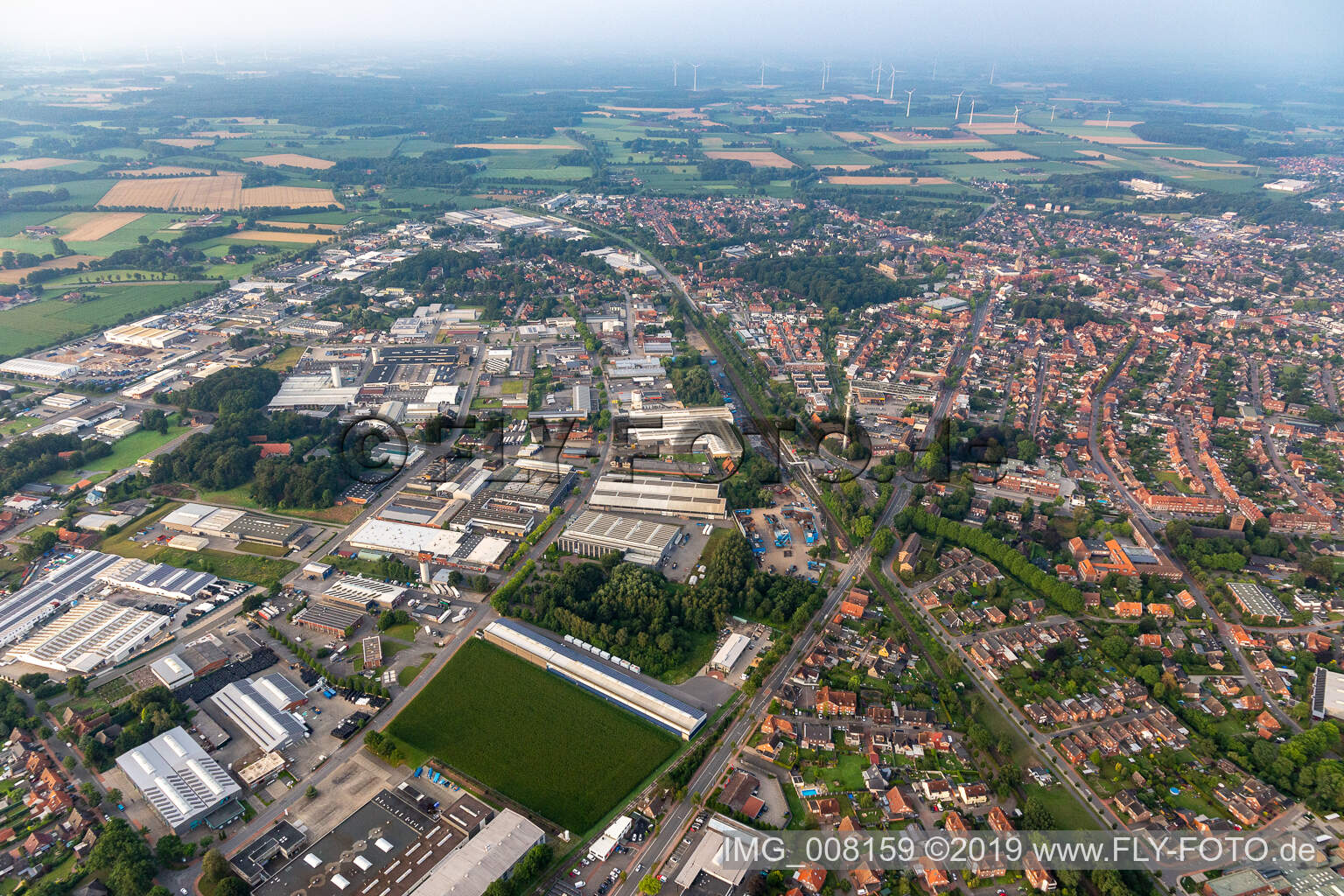 Ahaus in the state North Rhine-Westphalia, Germany out of the air