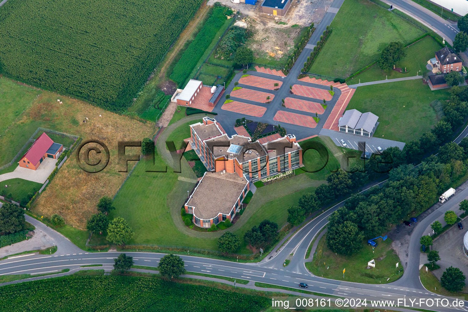 Building Materials and logistics center Herholz Vertrieb GmbH & Co. KG in the district Wessum in Ahaus in the state North Rhine-Westphalia, Germany