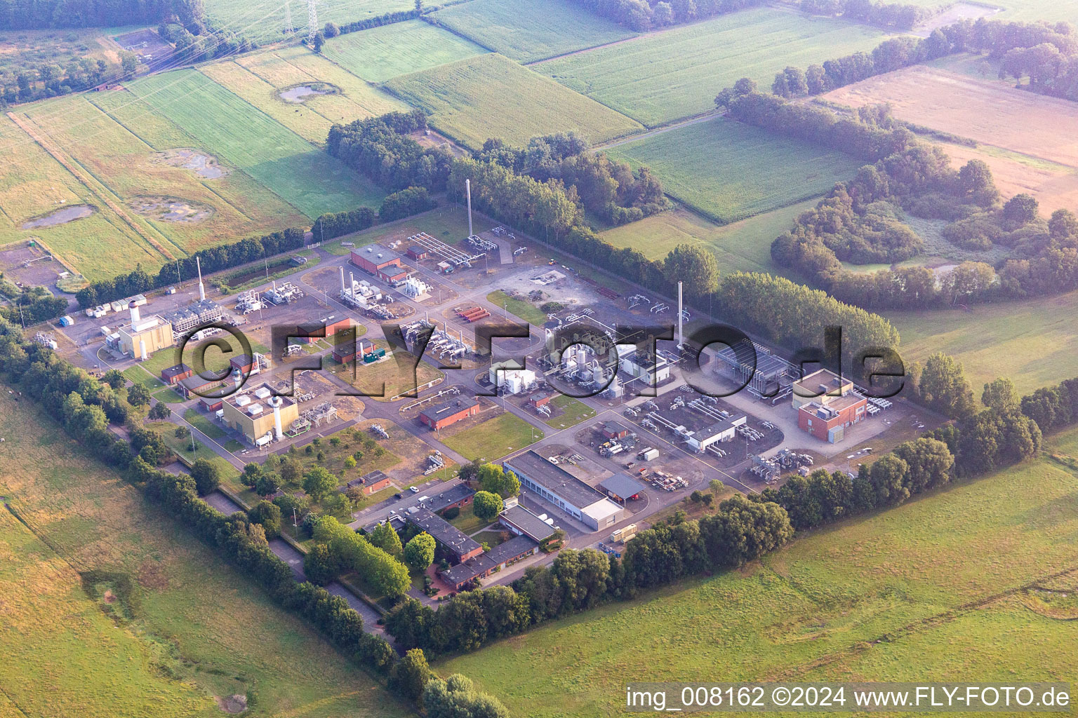 Overground facilities of the Natural gas storage of the E.ON Ruhrgas AGin Epe in the state North Rhine-Westphalia, Germany