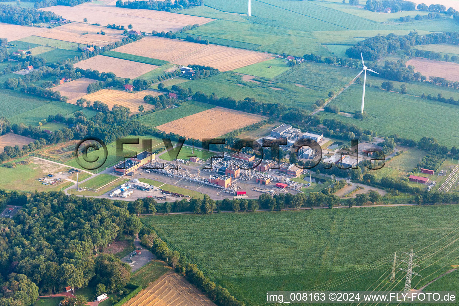 Overground facilities of the Natural gas storage Epe-L of the Nuon Epe Gasspeicher GmbH and RWE Gas Storage West GmbH in Epe in the state North Rhine-Westphalia, Germany