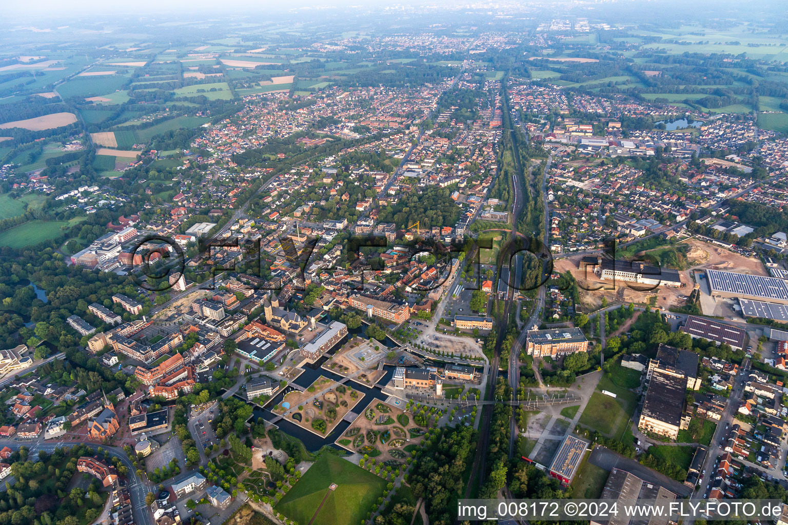 Aerial view of Gronau in the state North Rhine-Westphalia, Germany