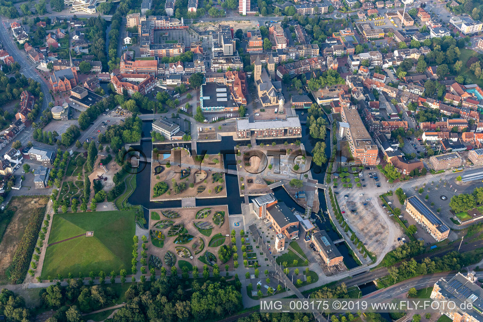 Aerial photograpy of LAGA, rock'n'pop museum in Gronau in the state North Rhine-Westphalia, Germany
