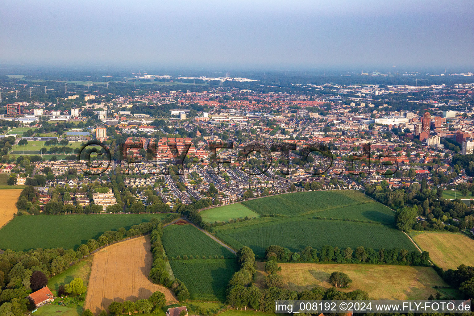 Aerial photograpy of Enschede in the state Overijssel, Netherlands