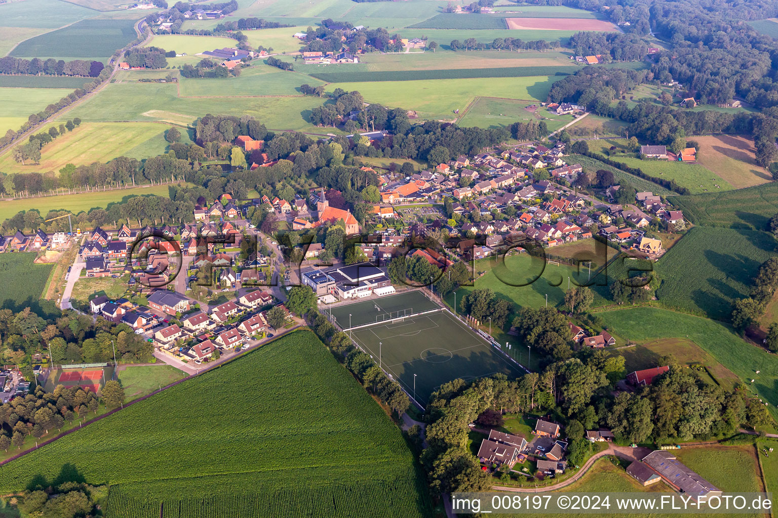 Aerial photograpy of Buurse in the state Overijssel, Netherlands