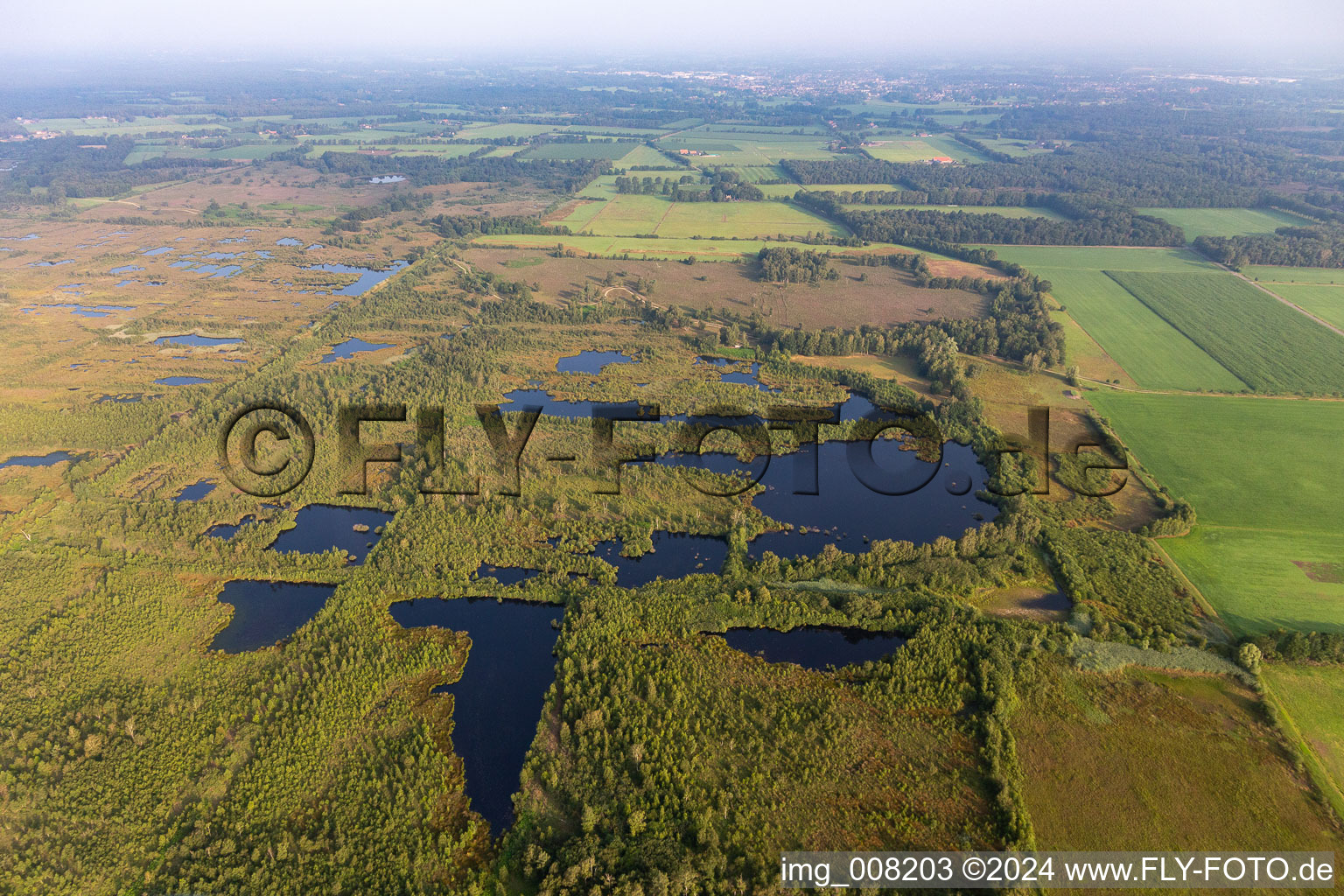 Oblique view of Haaksbergen in the state Overijssel, Netherlands