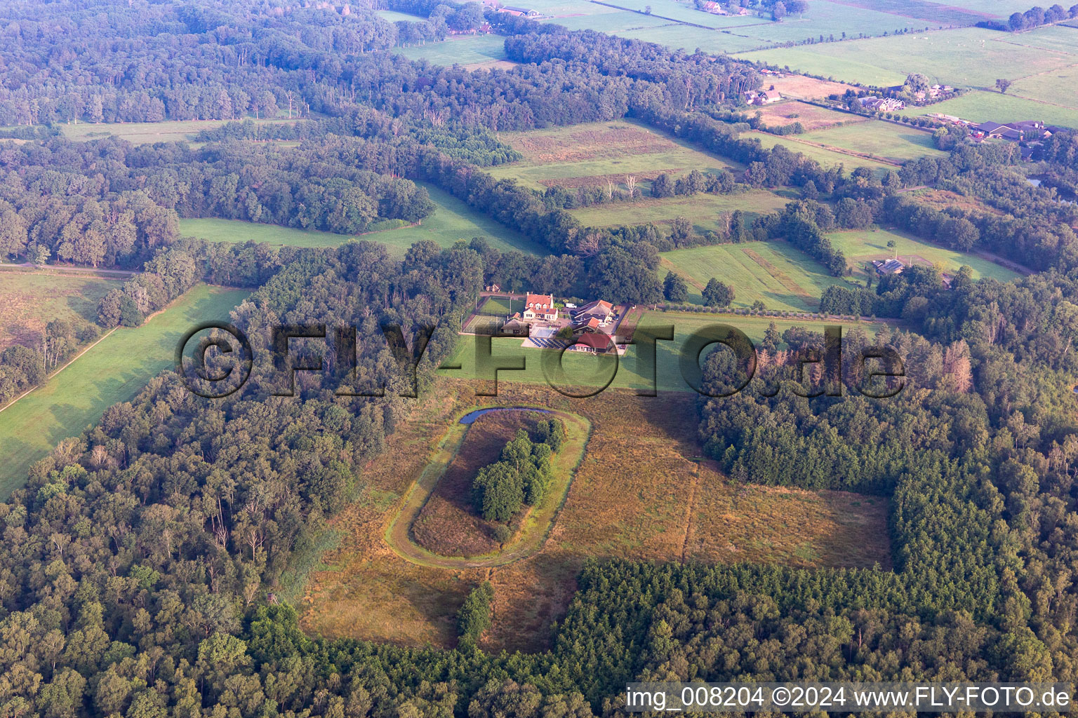 Haaksbergen in the state Overijssel, Netherlands from above