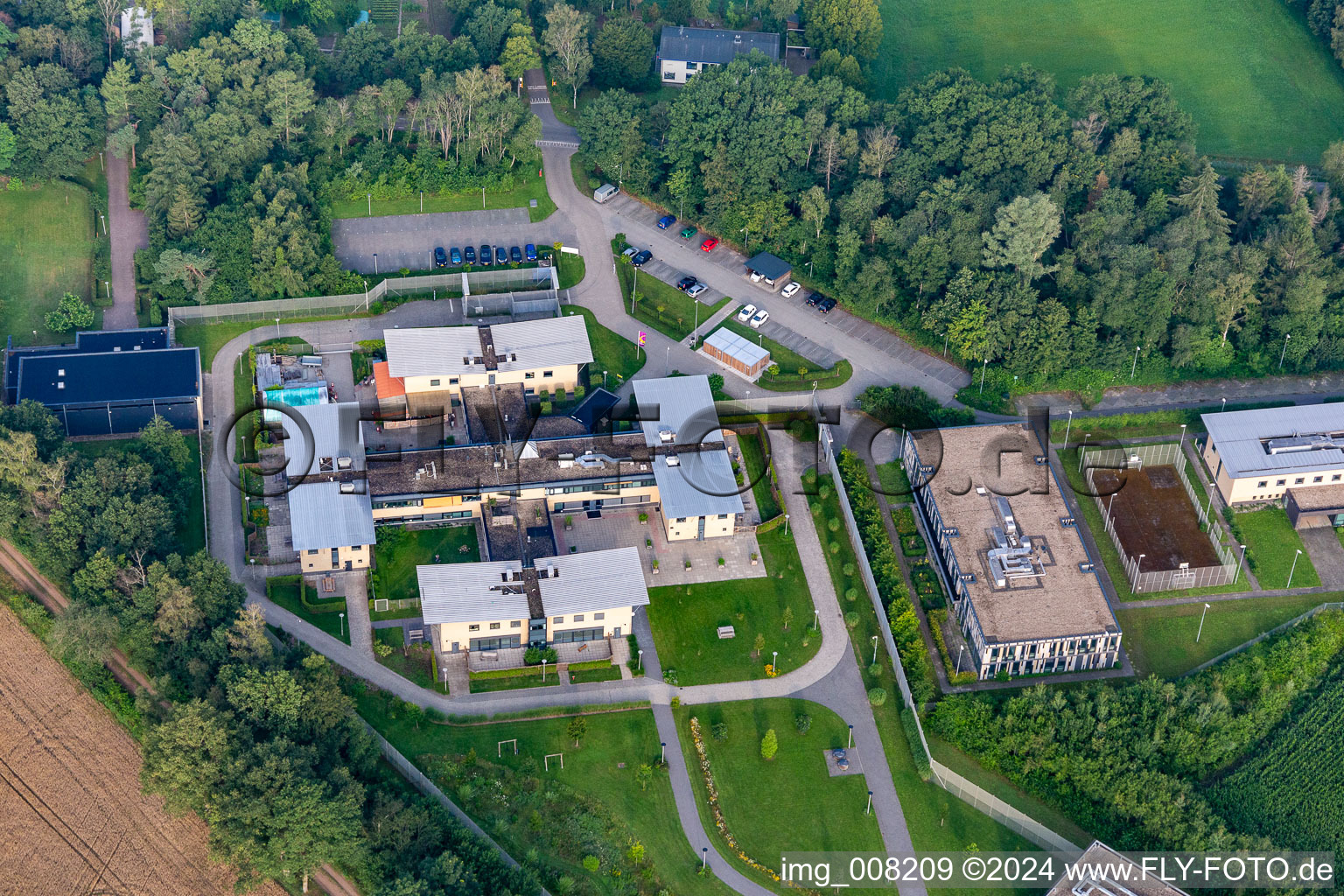 Prison grounds and high security fence Prison in Rekken in Gelderland, Netherlands