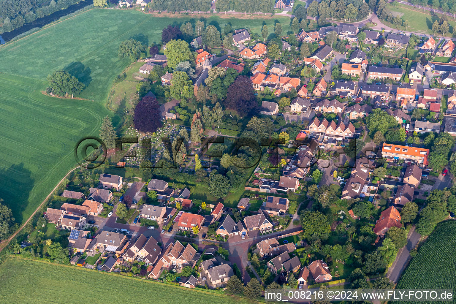 Cemetery in Rekken in the state Gelderland, Netherlands