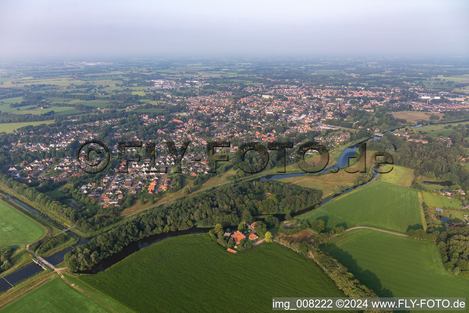 Aerial view of Eibergen in the state Gelderland, Netherlands