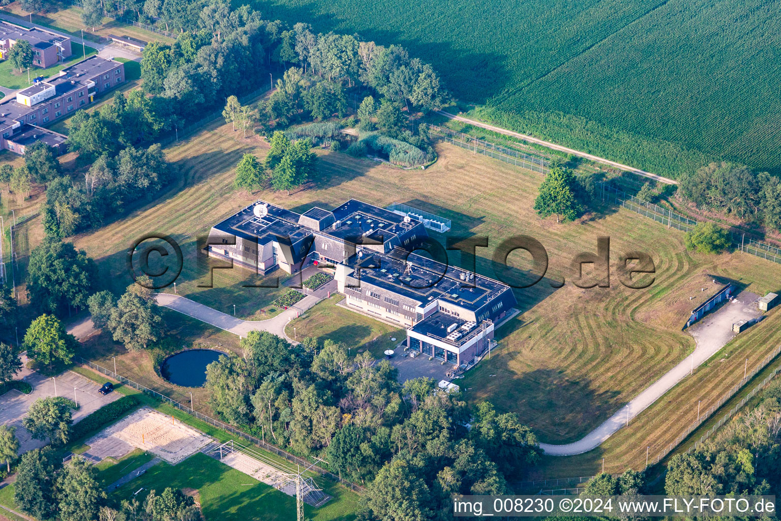 Aerial view of Kazerne Eibergen in Eibergen in the state Gelderland, Netherlands