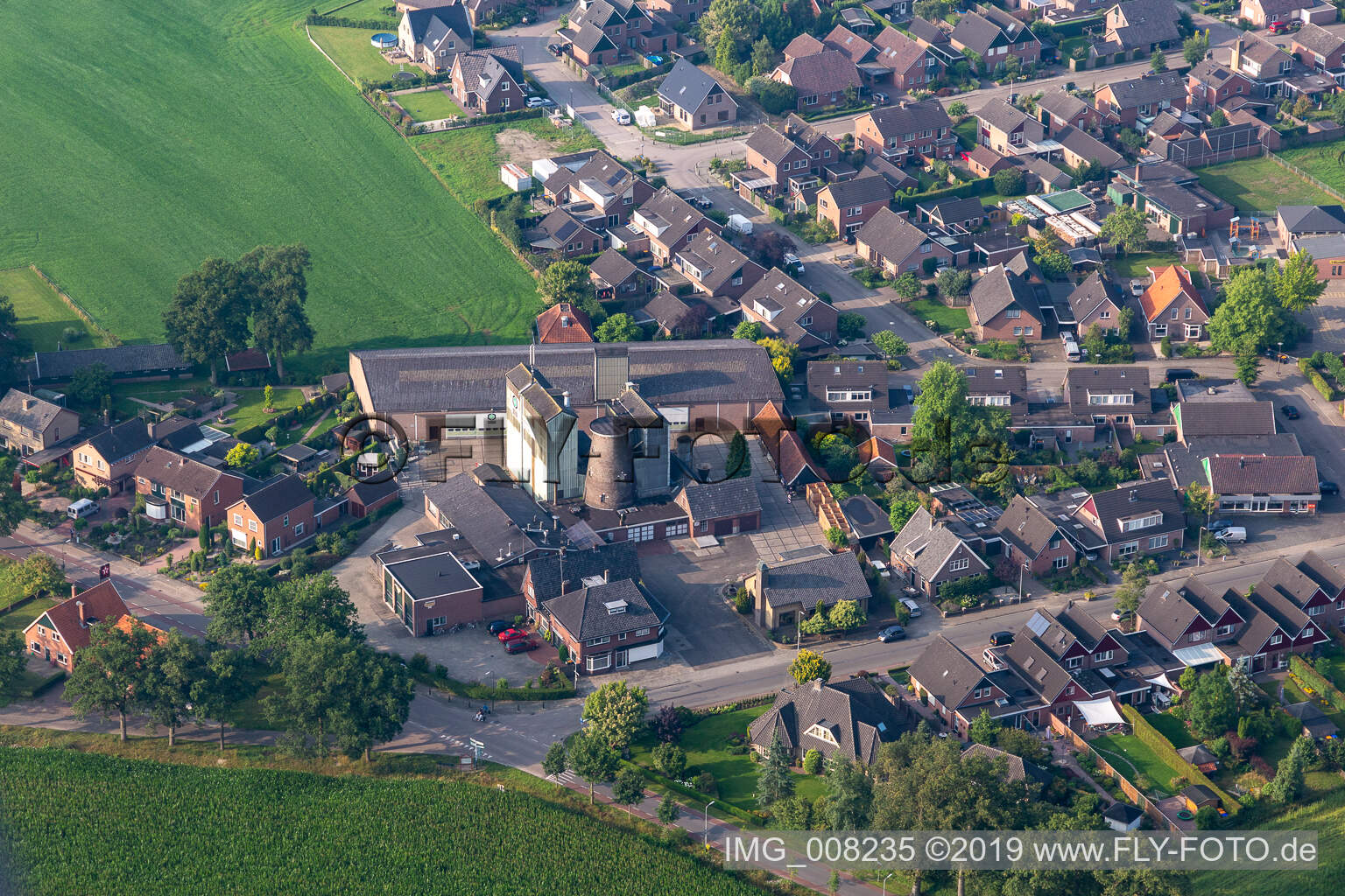 Aerial photograpy of Winterswijk Meddo in the state Gelderland, Netherlands