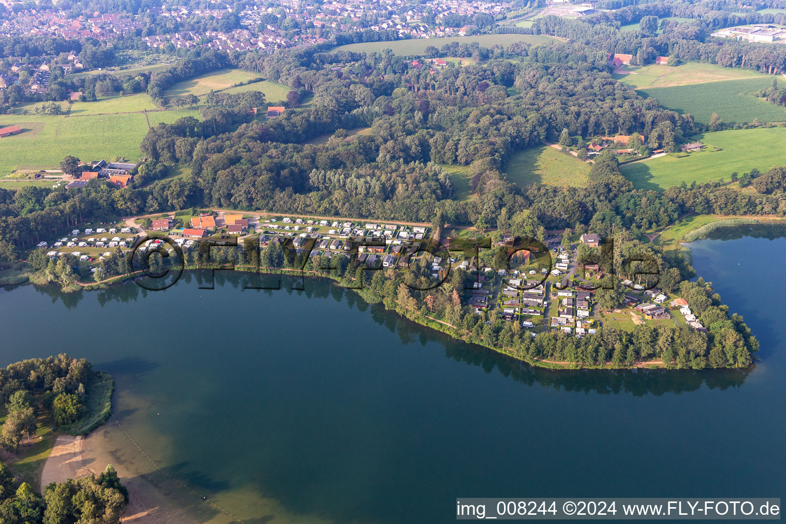 Camping with caravans and tents in Winterswijk in Gelderland, Netherlands