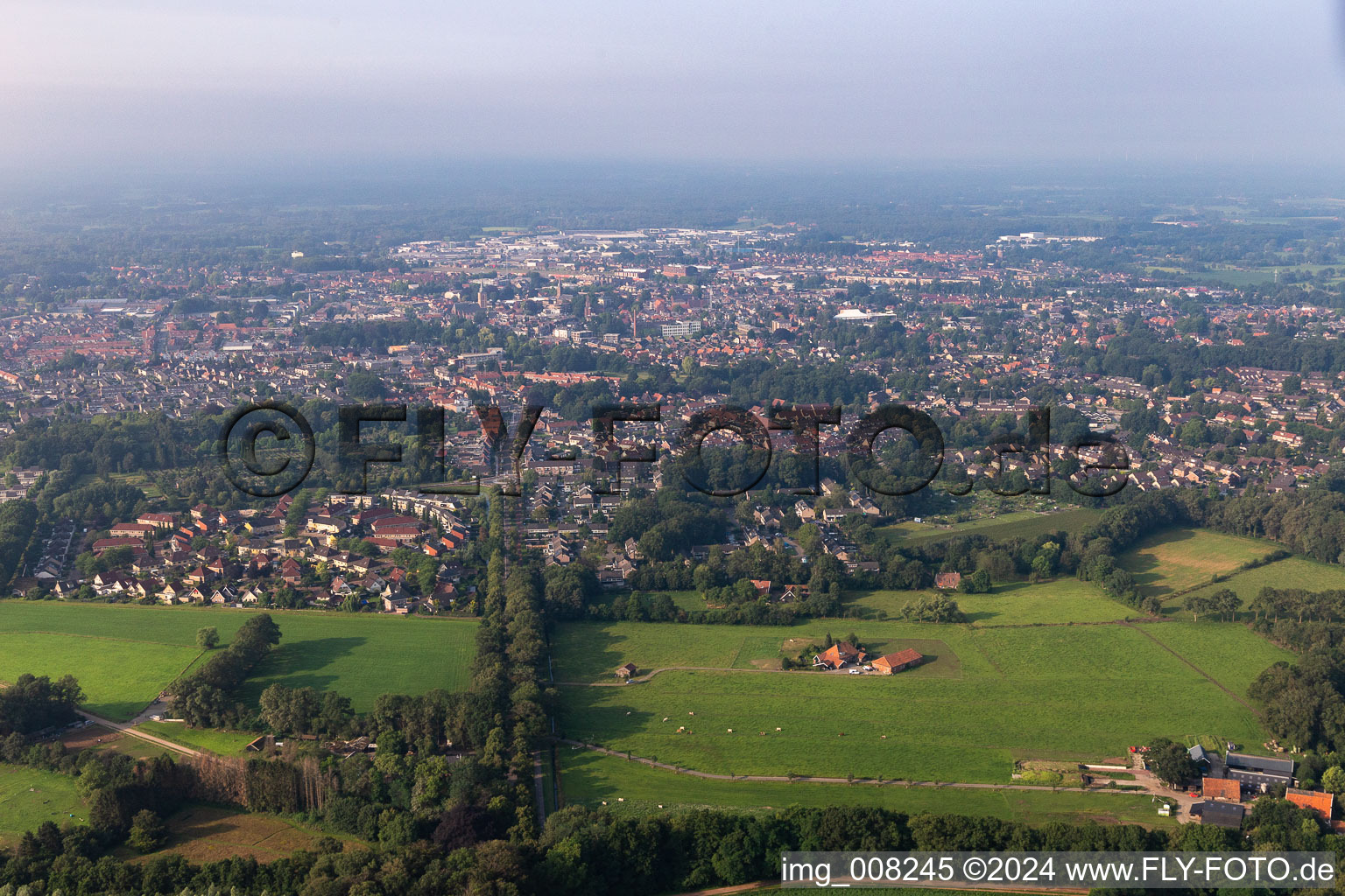 Drone image of Winterswijk in the state Gelderland, Netherlands