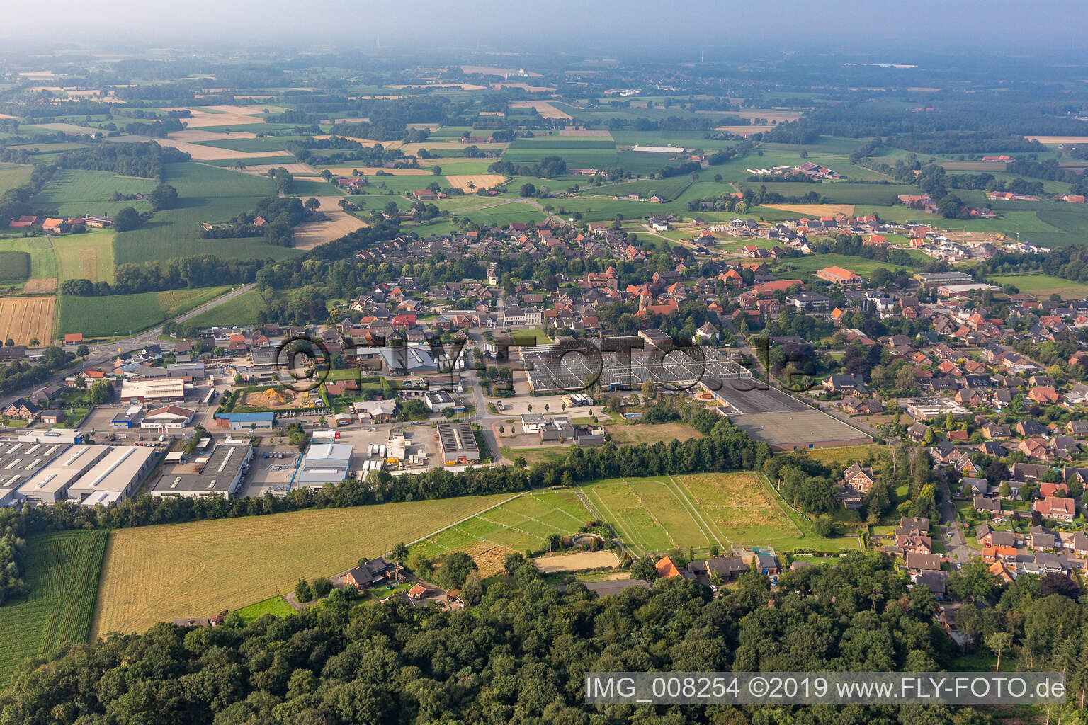 Aerial photograpy of Südlohn in the state North Rhine-Westphalia, Germany