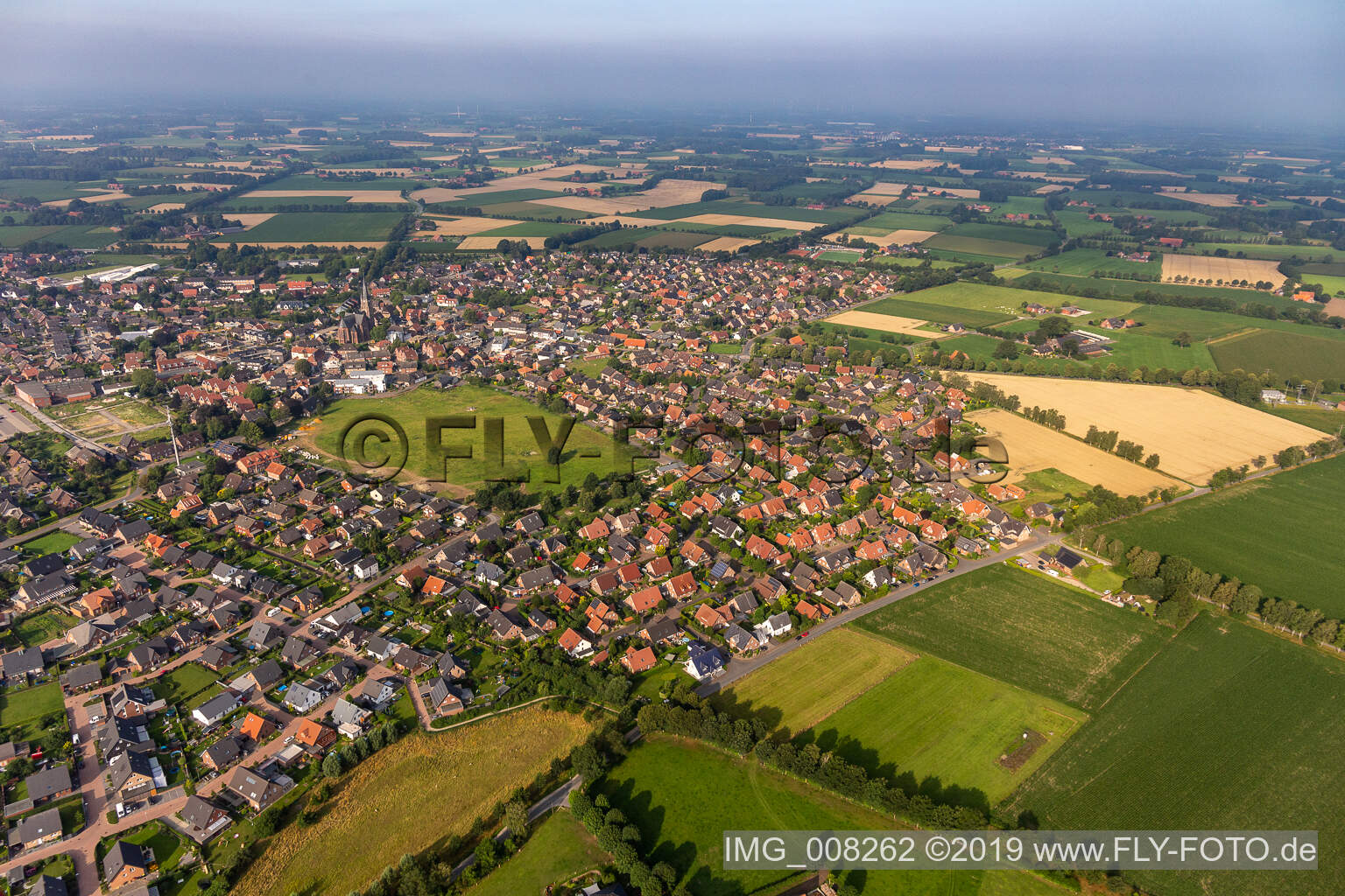 Aerial view of Weseke in the state North Rhine-Westphalia, Germany