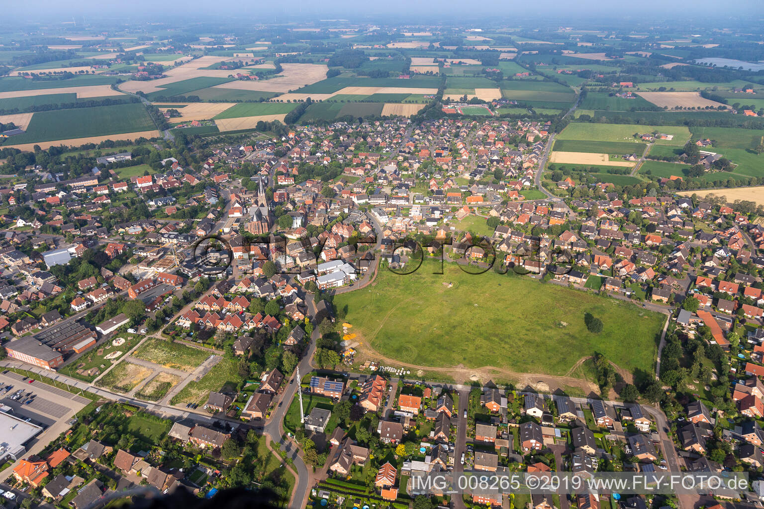 Aerial photograpy of Weseke in the state North Rhine-Westphalia, Germany