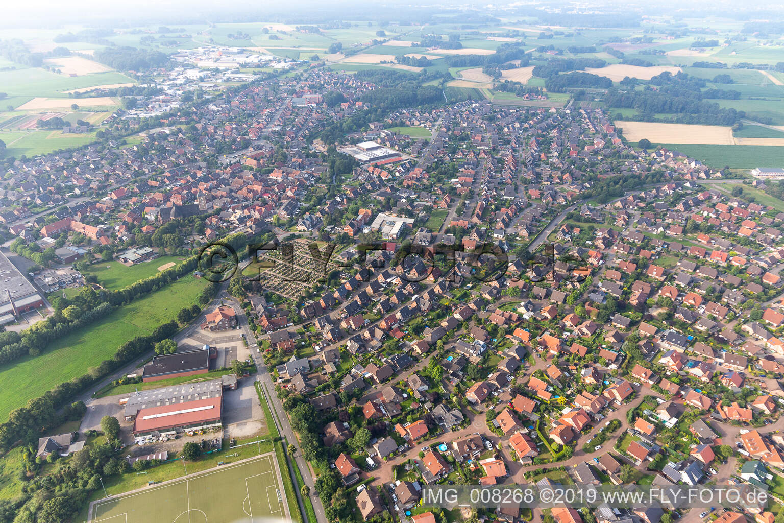 Ramsdorf in the state North Rhine-Westphalia, Germany from above