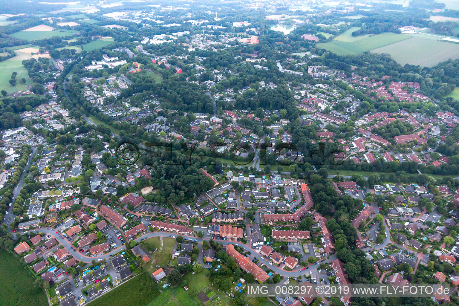 Aerial view of Barkenberg in the state North Rhine-Westphalia, Germany
