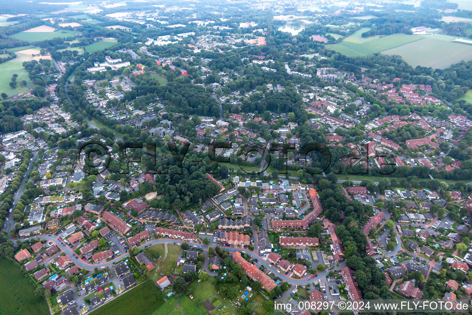 Aerial view of Barkenberg in the state North Rhine-Westphalia, Germany