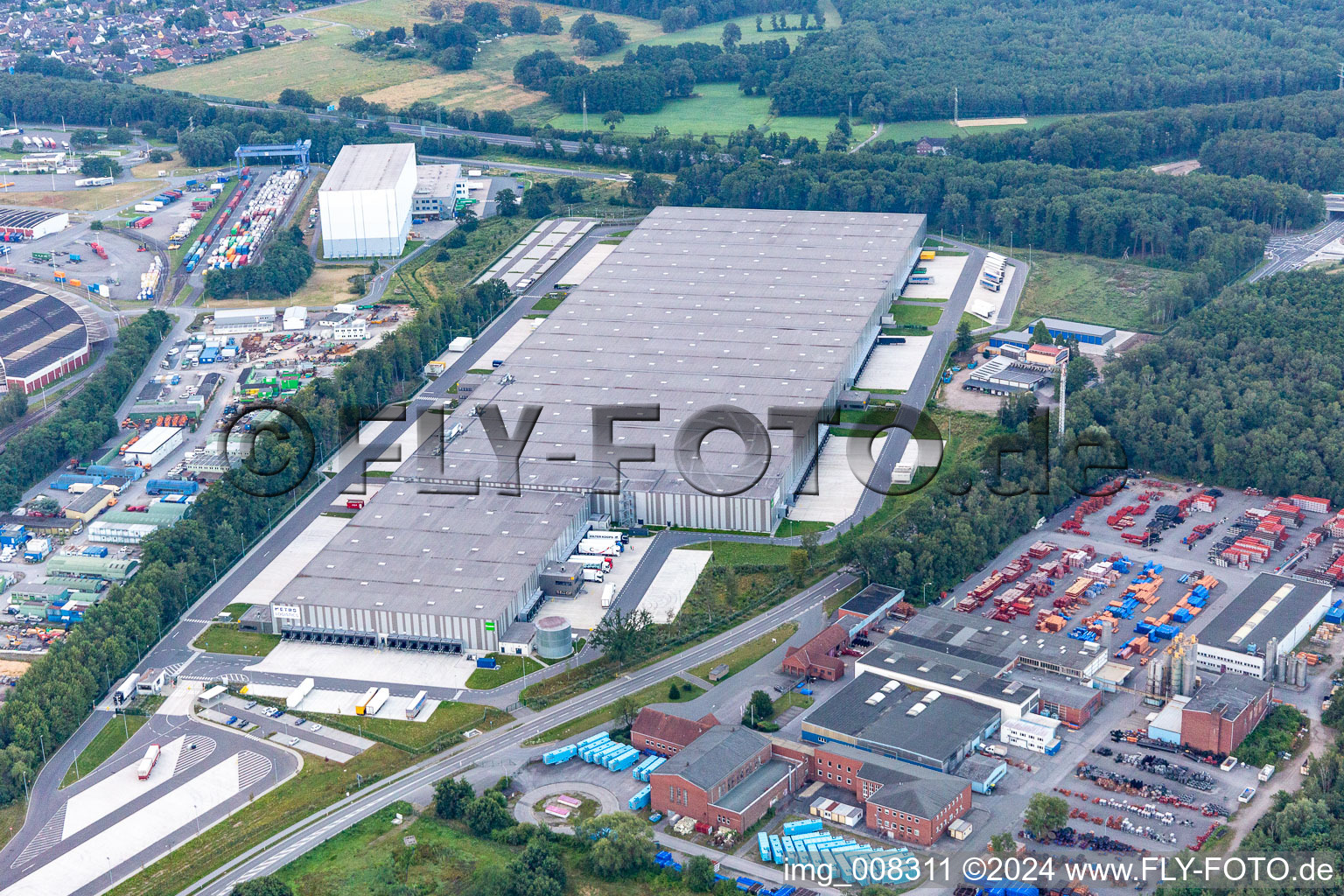 Building complex and grounds of the logistics center " Metro Central Logistic " in Marl in the state North Rhine-Westphalia, Germany