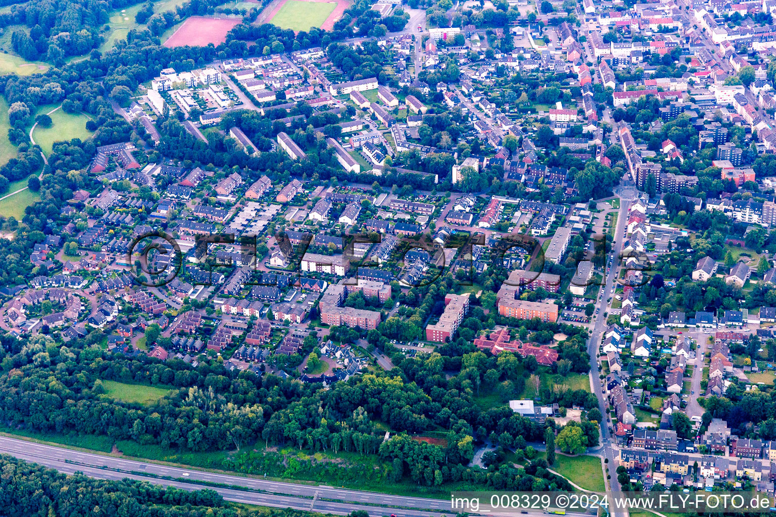 Aerial view of Erle in the state North Rhine-Westphalia, Germany