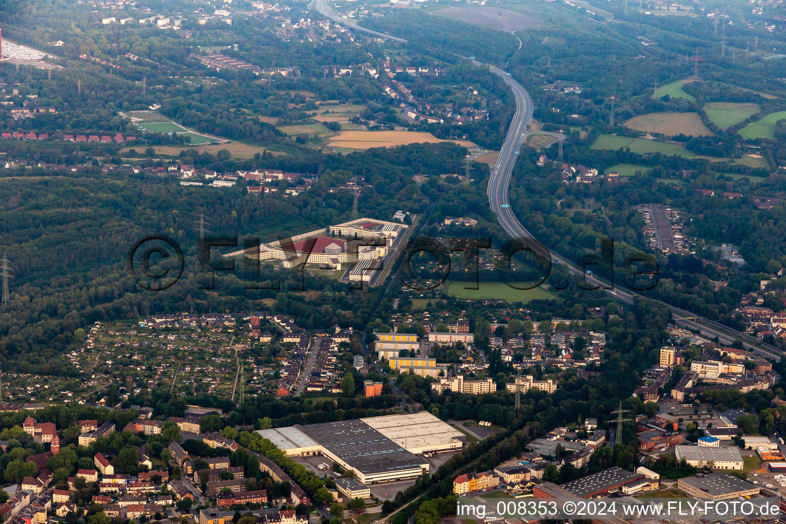 Correctional facility in the district Feldmark in Gelsenkirchen in the state North Rhine-Westphalia, Germany