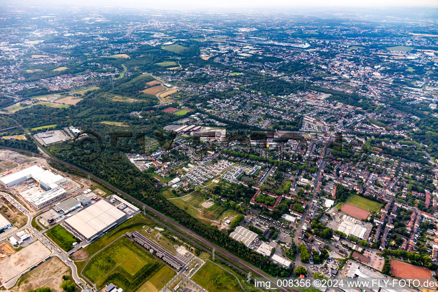 Aerial view of Ückendorf in the state North Rhine-Westphalia, Germany