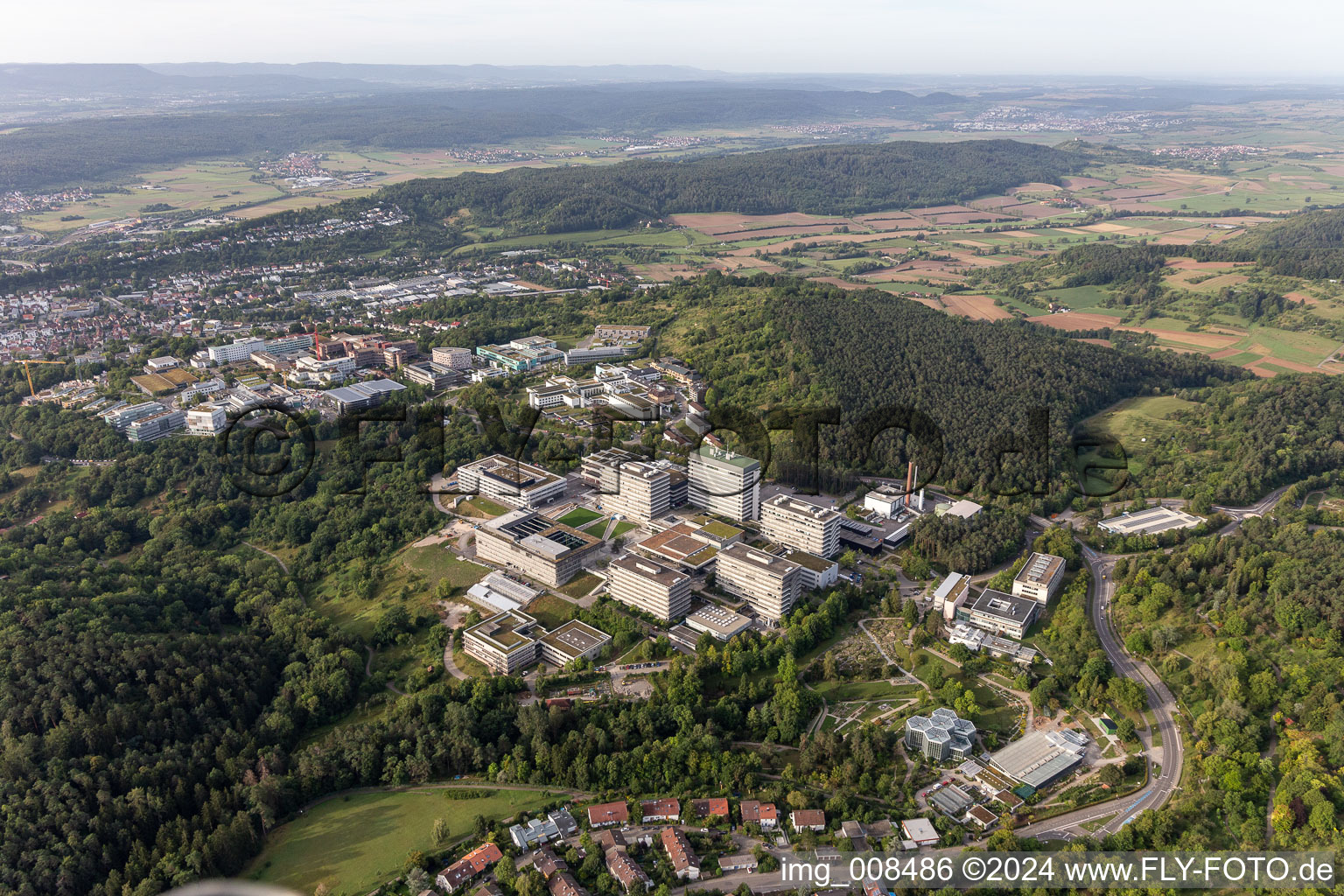 Oblique view of Campus building of the university in Tuebingen in the state Baden-Wuerttemberg, Germany