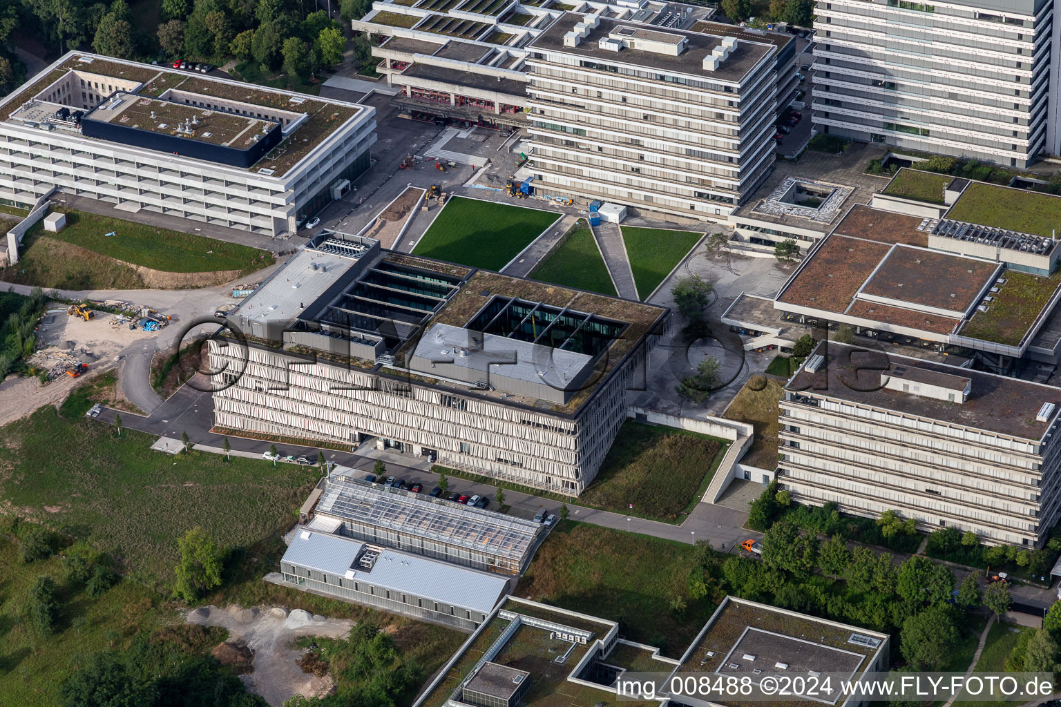 University Tübingen in Tübingen in the state Baden-Wuerttemberg, Germany from above