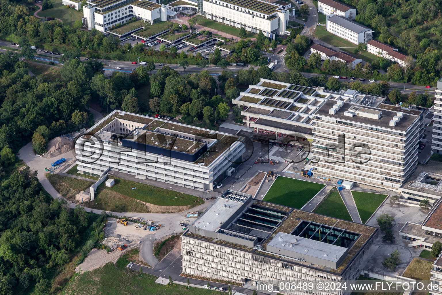 University Tübingen in Tübingen in the state Baden-Wuerttemberg, Germany seen from above