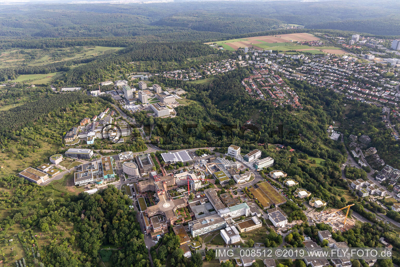 BG Clinic, University and University Hospital Tübingen in Tübingen in the state Baden-Wuerttemberg, Germany from above