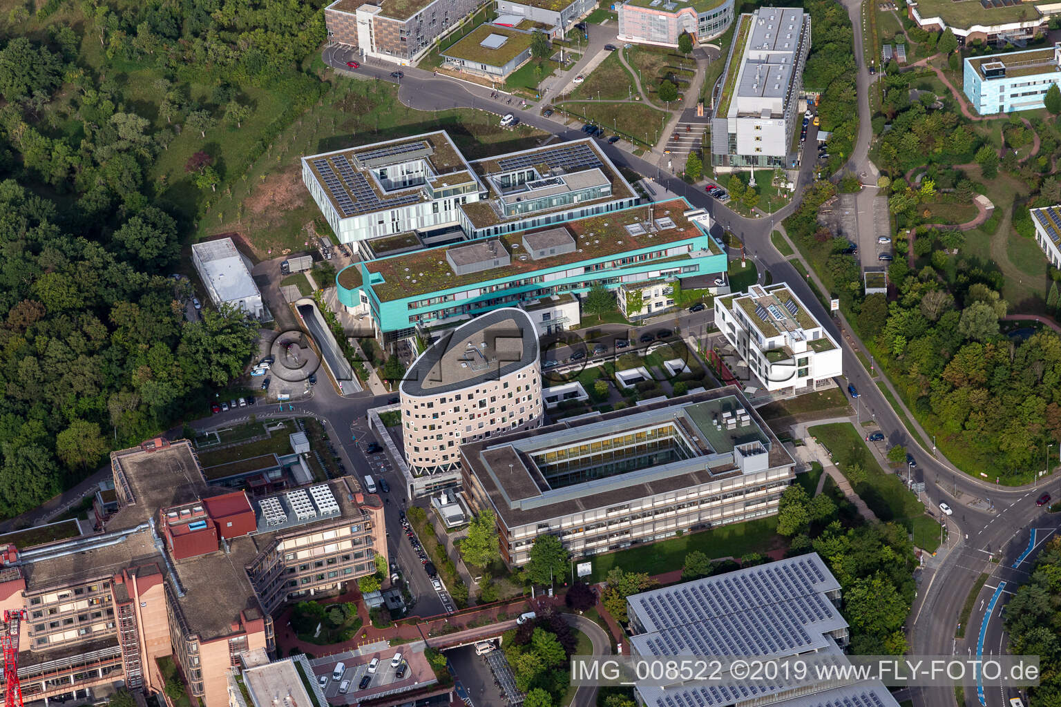 Aerial photograpy of University Hospital Tübingen in the district Universität in Tübingen in the state Baden-Wuerttemberg, Germany