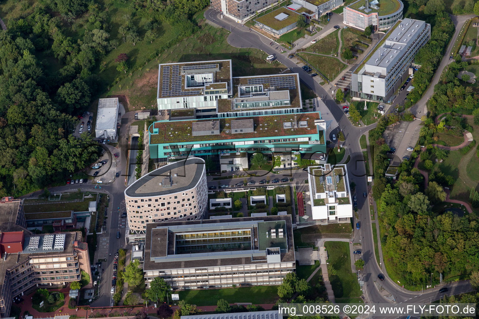 University Hospital Tübingen in Tübingen in the state Baden-Wuerttemberg, Germany from above