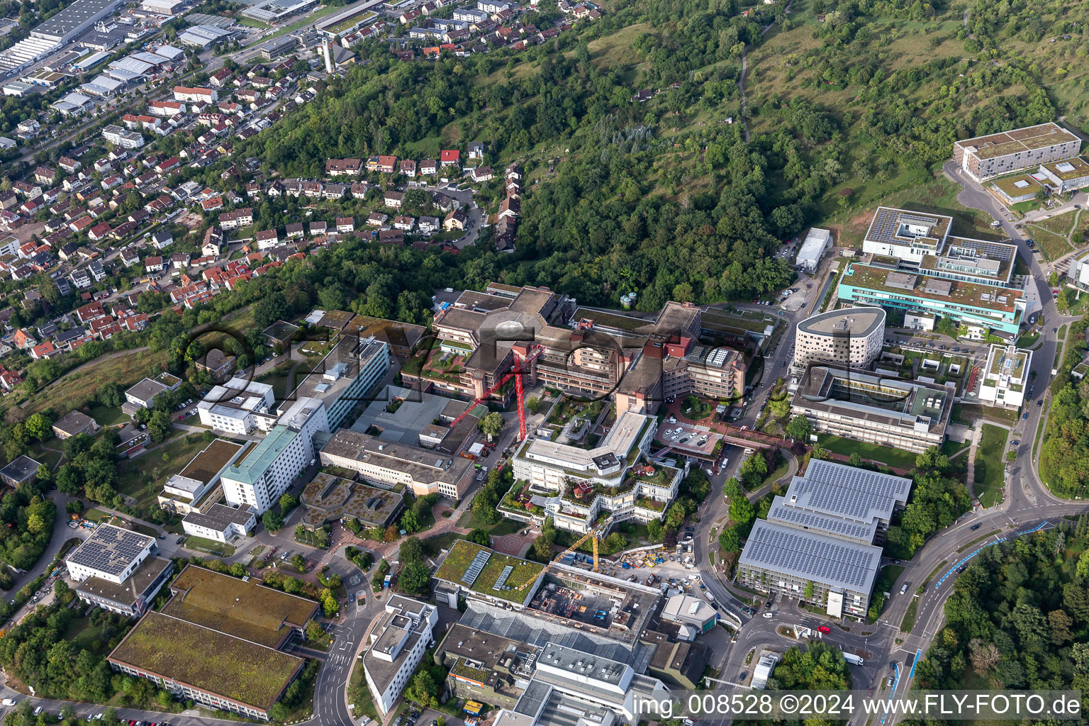 University Hospital Tübingen in Tübingen in the state Baden-Wuerttemberg, Germany seen from above