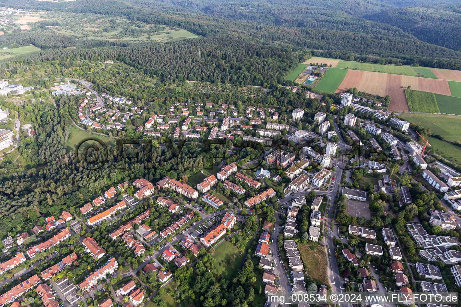 North Ring in the district Waldhausen in Tübingen in the state Baden-Wuerttemberg, Germany