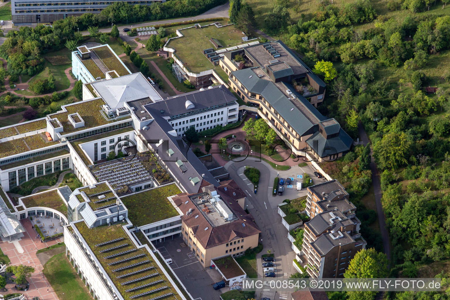 Drone image of BG Accident Clinic Tübingen in Tübingen in the state Baden-Wuerttemberg, Germany