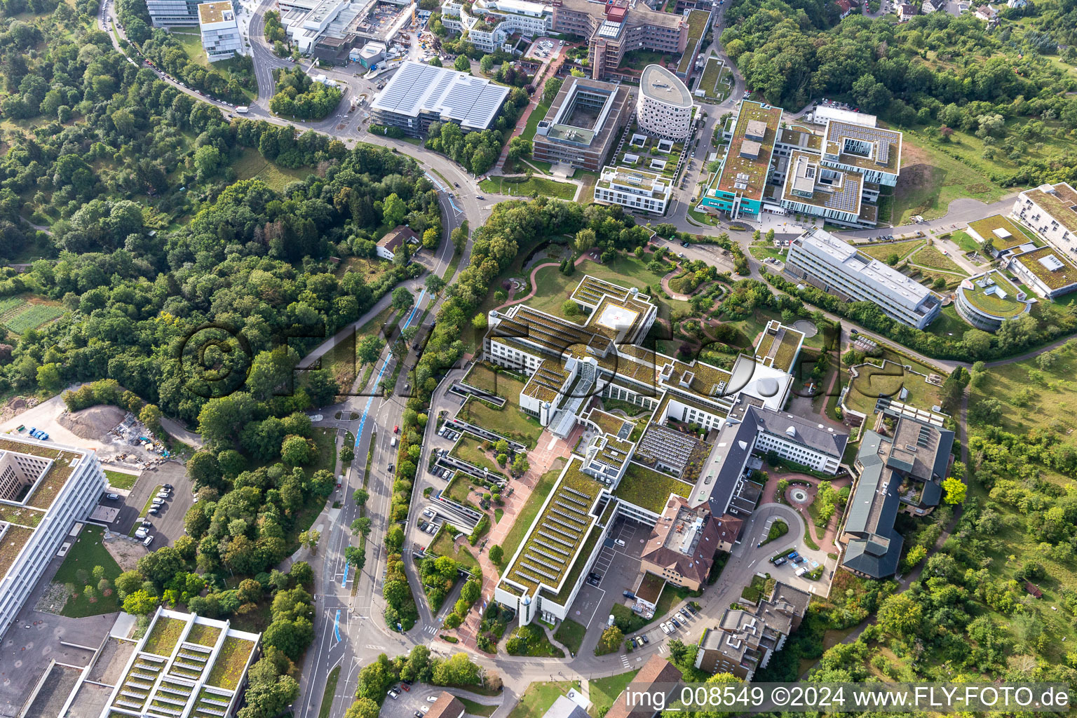 BG Accident Clinic Tübingen in Tübingen in the state Baden-Wuerttemberg, Germany seen from above