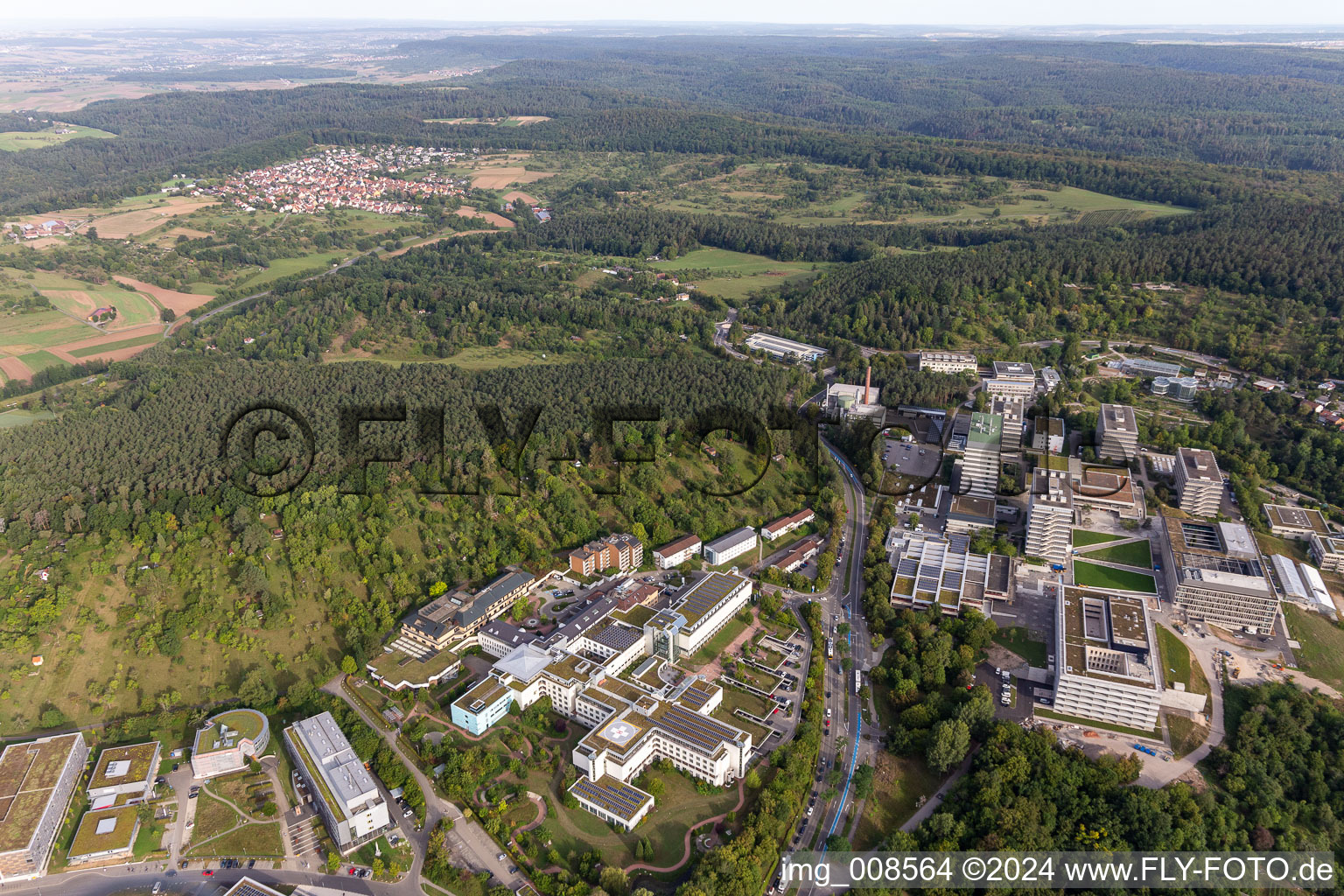 Oblique view of BG Accident Clinic Tübingen in Tübingen in the state Baden-Wuerttemberg, Germany