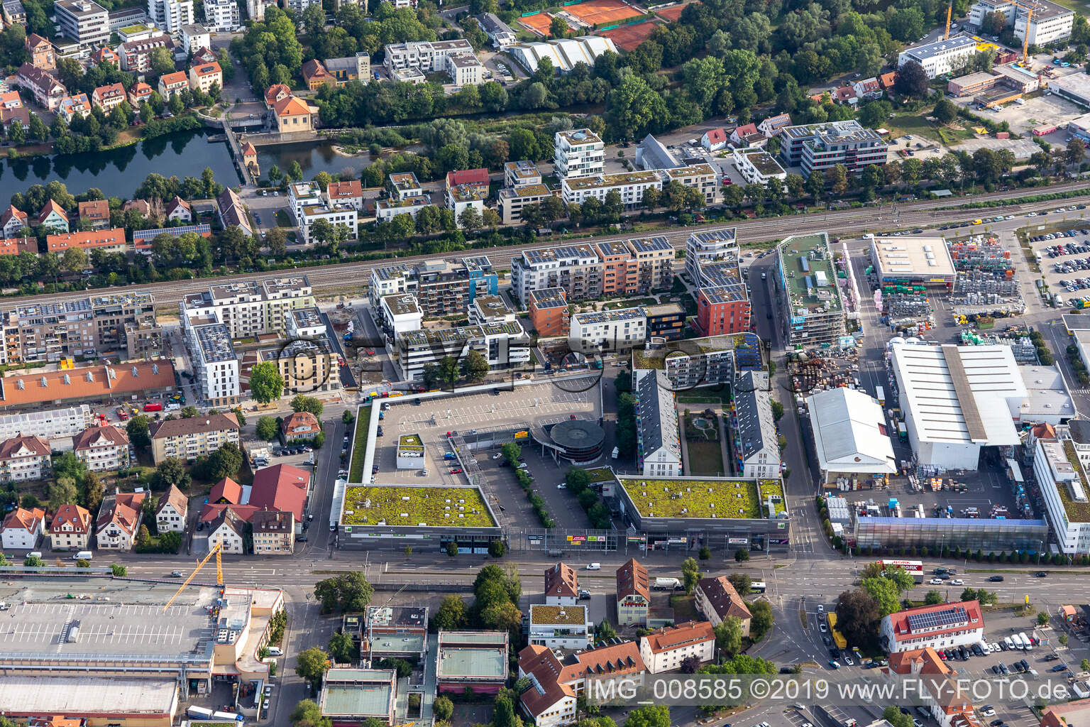 Schaffhausenstrasse, Eisenbahnstrasse in Tübingen in the state Baden-Wuerttemberg, Germany