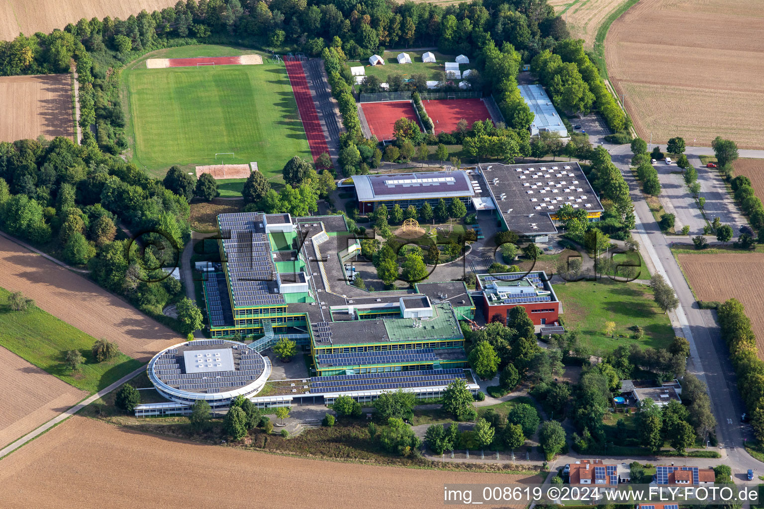 HAP Grieshaber Gymnasium in the BZN and Wittumhalle in the district Rommelsbach in Reutlingen in the state Baden-Wuerttemberg, Germany