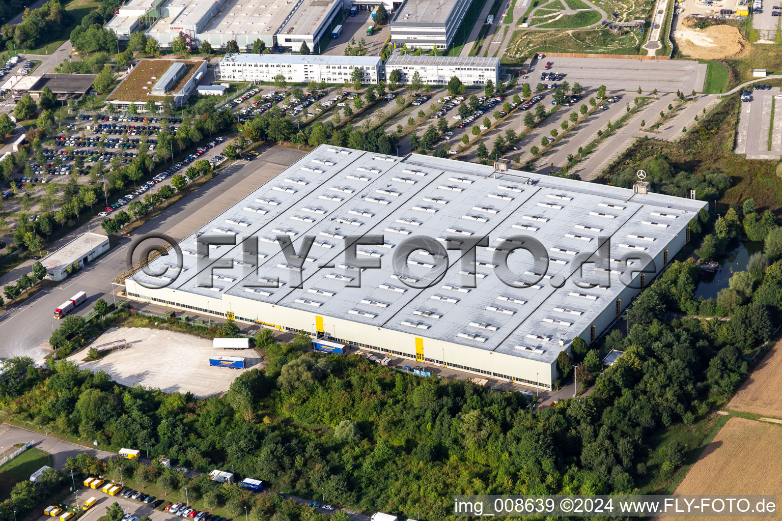 Daimler Logistics Center in the district Jettenburg in Kusterdingen in the state Baden-Wuerttemberg, Germany