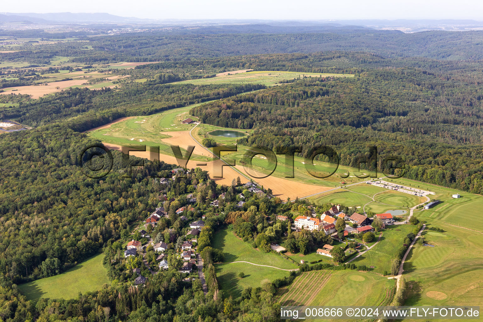 Grounds of the Golf course at Golfclub Schloss Kressbach in Kressbach in the state Baden-Wuerttemberg, Germany