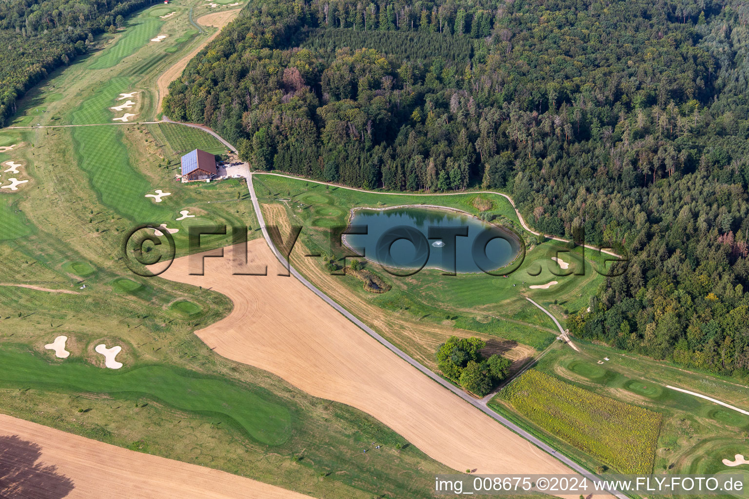 Golf Club Schloss Kressbach in the district Kreßbach in Tübingen in the state Baden-Wuerttemberg, Germany from above