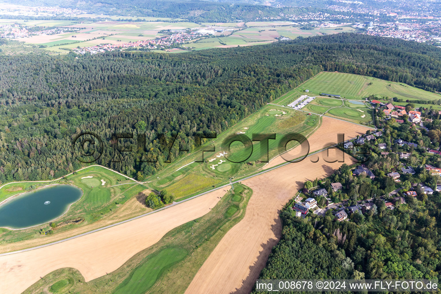 Golf Club Schloss Kressbach in the district Kreßbach in Tübingen in the state Baden-Wuerttemberg, Germany out of the air