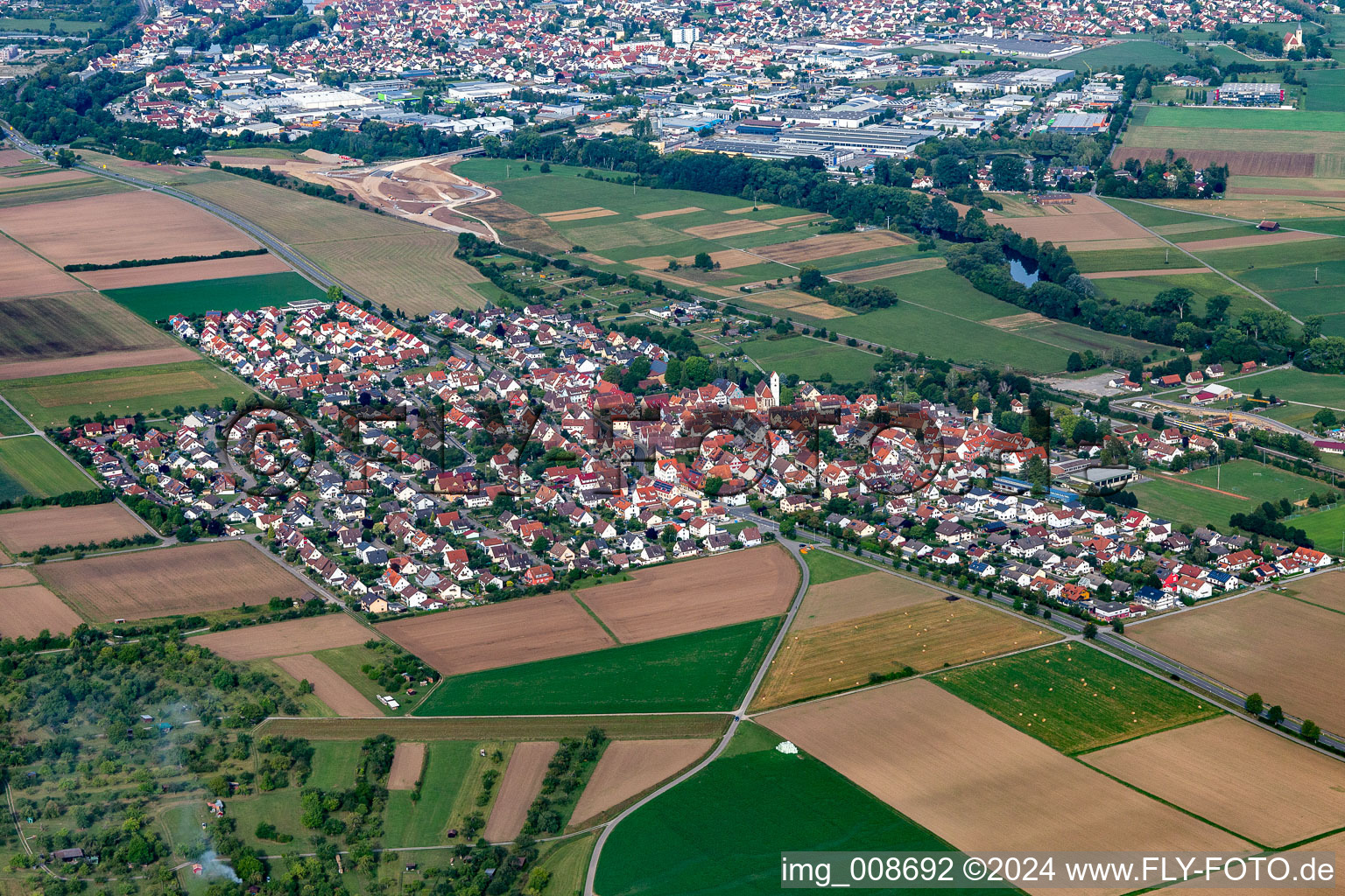 District Kiebingen in Rottenburg am Neckar in the state Baden-Wuerttemberg, Germany