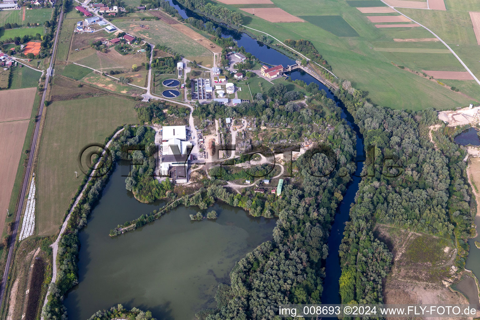 Kiebingen sewage treatment plant in Rottenburg am Neckar in the state Baden-Wuerttemberg, Germany