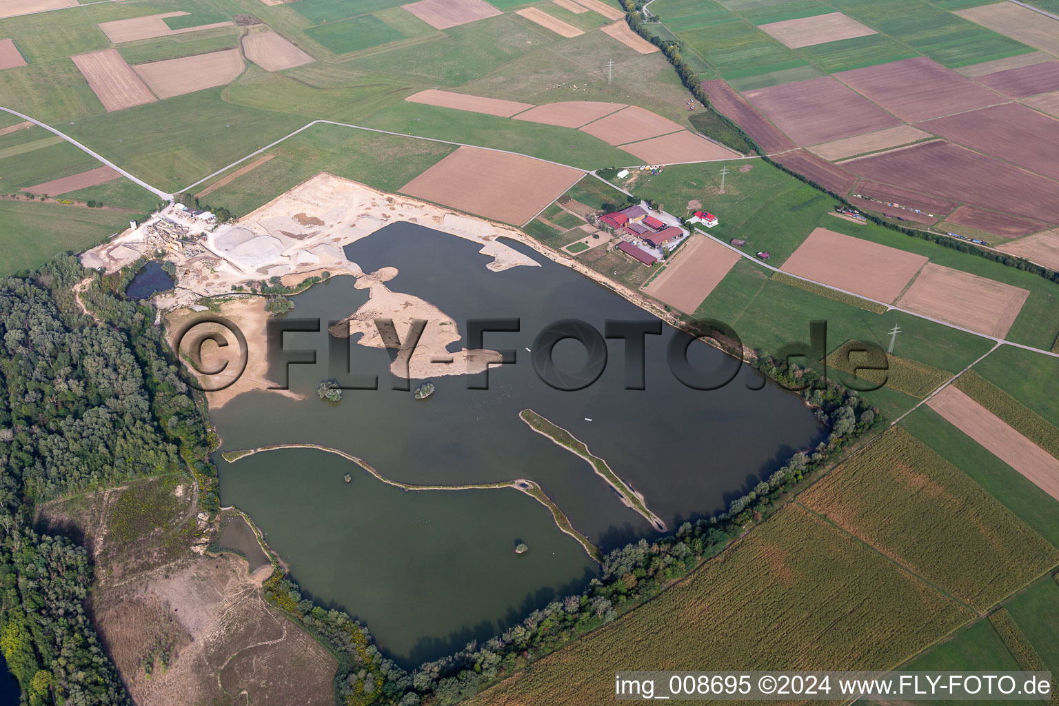 Matthäus Sand and Gravel Works in Rottenburg am Neckar in the state Baden-Wuerttemberg, Germany